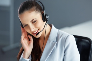 Woman Call Center Receptionist